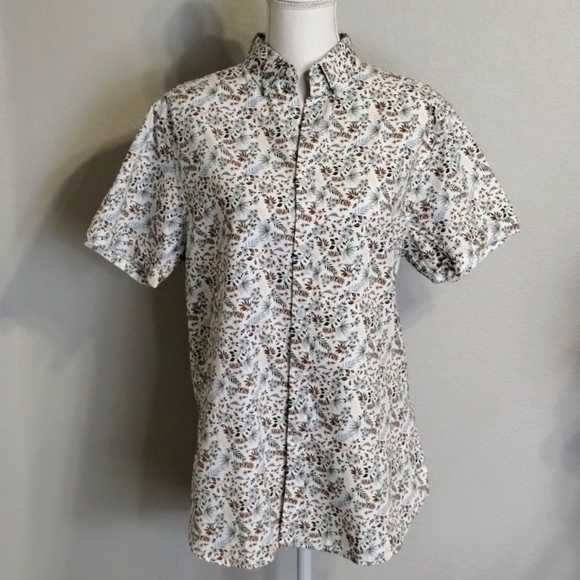 Denim & Flower Ricky Singh Floral Button down Size Medium Men's - Picture 1 of 8